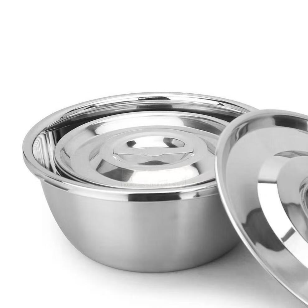 喜恩幻xienhuan圆形不锈钢盖子味盅盖锅盖调料盖加深盆盖子油盆盖带盖