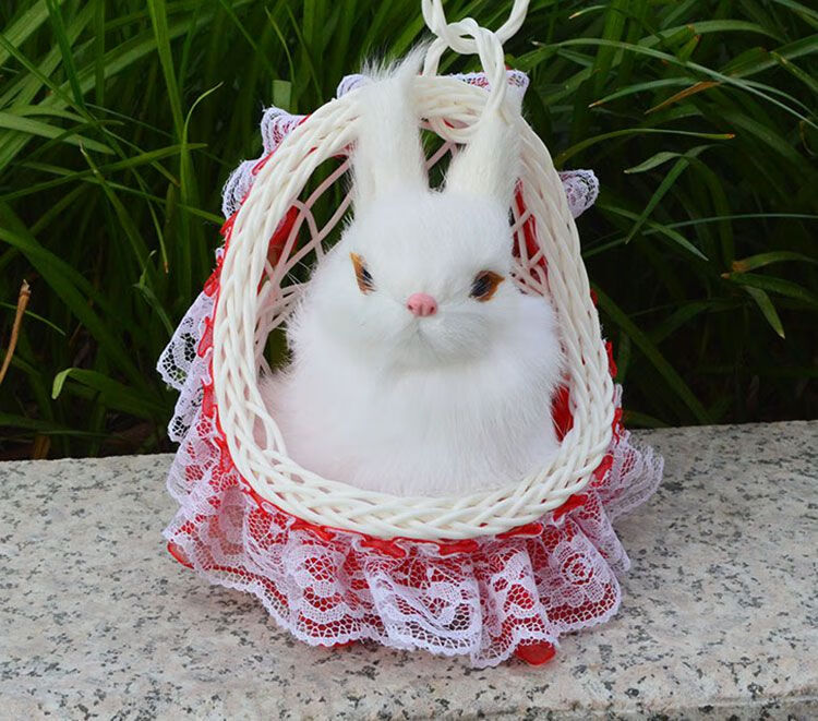 仿真小猫咪带篮子 花篮提篮会叫的猫咪仿真猫咪儿童玩具毛绒玩偶男童