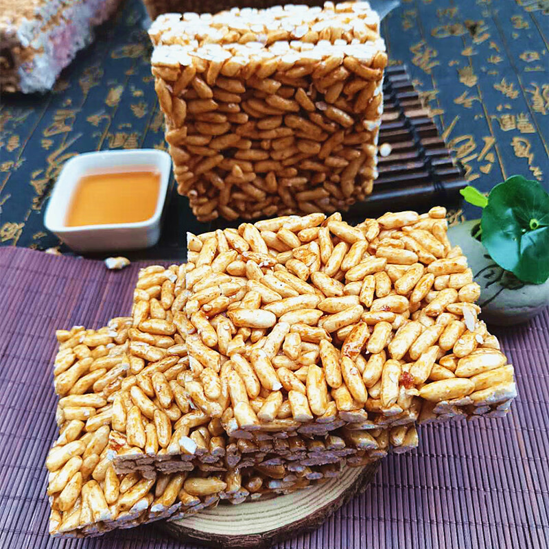 广西特产钦州灵山米花糖爆米花8090传统怀旧童年零食小吃年货长米米花