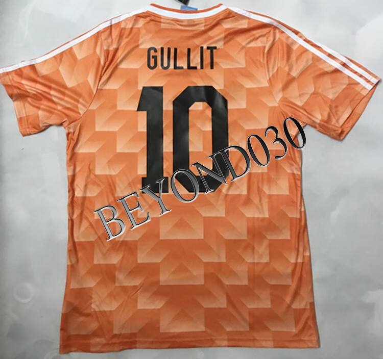 1988荷兰主场8rijkaard8号里杰卡尔德球衣足球服波衫shirt10gullit机