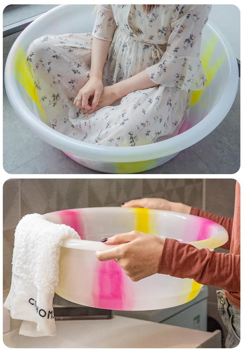 塑料盆特大号50cm恒丰塑料洗澡盆超特大号加深耐用洗衣洗脸盆家用婴儿