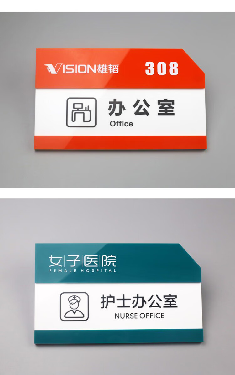 更換式公司辦公室門牌科室牌學校班級教室醫院部門亞克力標牌定製白框