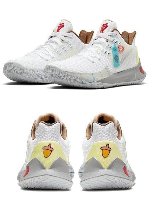low2代篮球鞋kyrie3纯原珊迪黑白夜光男女低帮实战运动鞋 白蓝 40