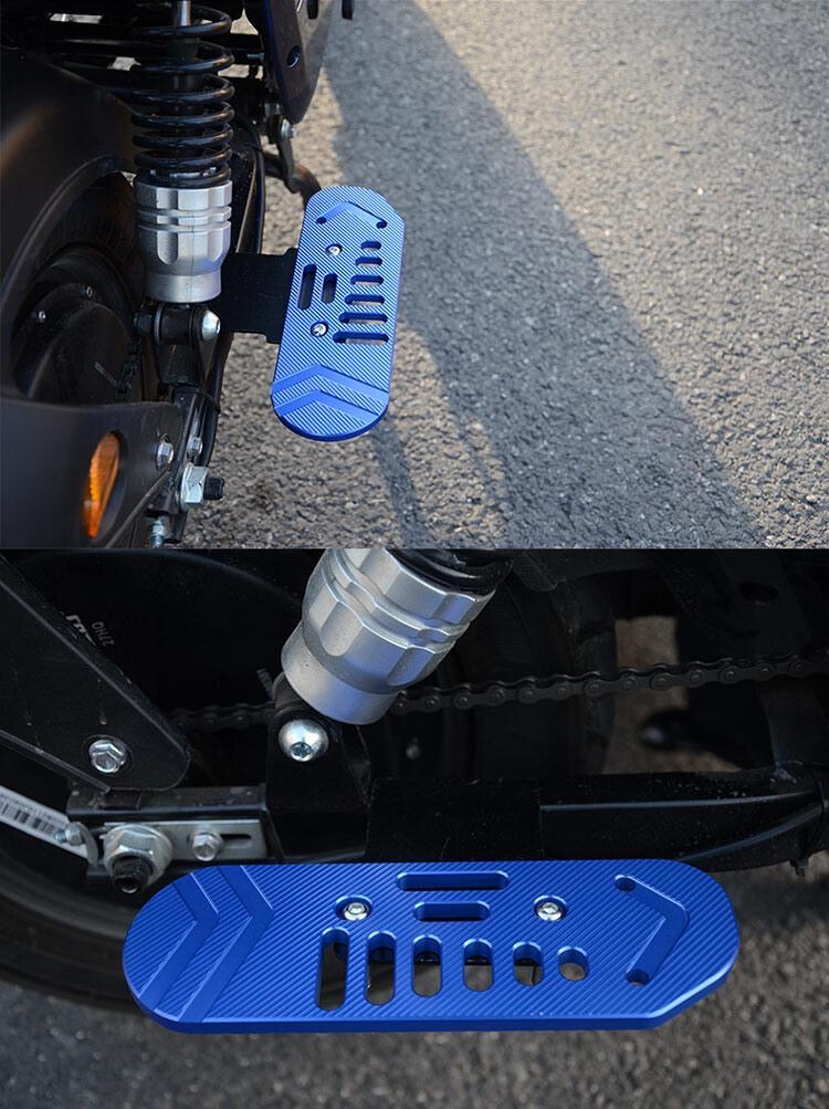 009电动车配件深远a7铝合金后踏板加宽加长后脚踏简单安装直上铝合金