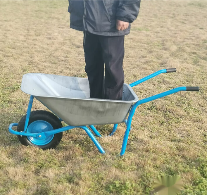 农用独轮小推车单轮货车推沙泥土花园垃圾建筑肥料工地手推车工具双轮