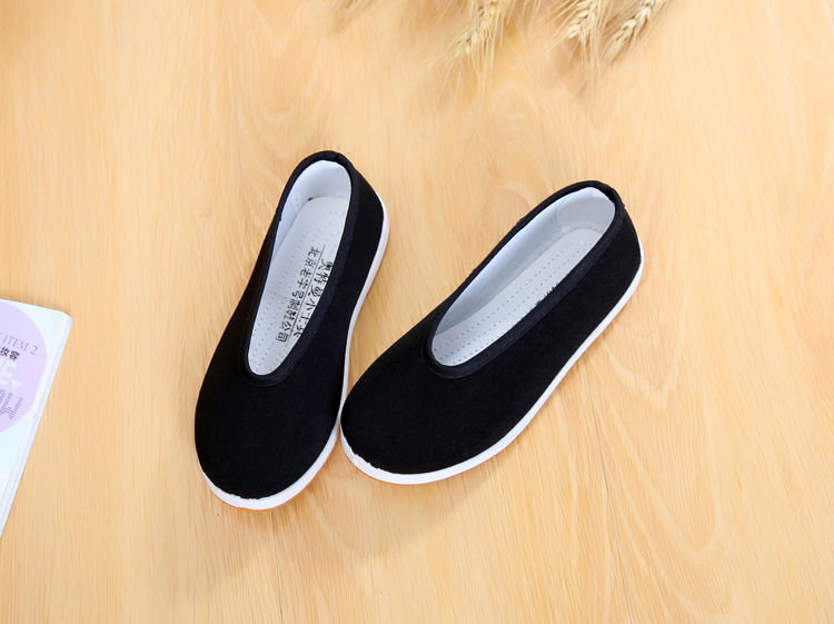 老北京布鞋透气儿童圆口布鞋古装中国风汉服表演黑布鞋大码男童鞋