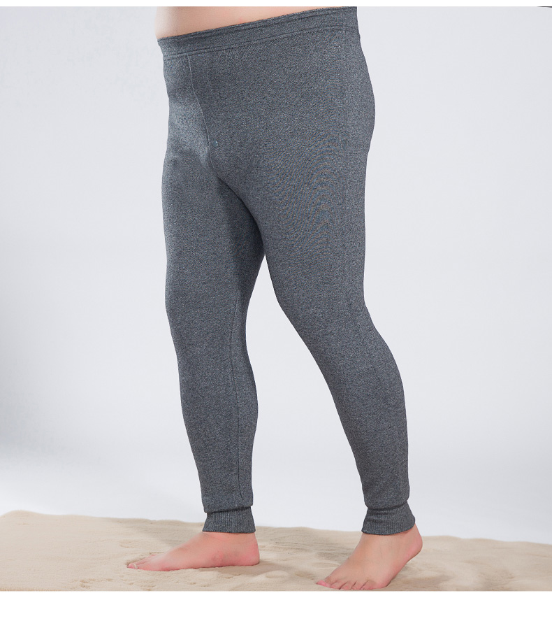 南极人胖子冬装大码男士羊毛裤加肥加大针织保暖裤肥佬加厚秋裤胖人