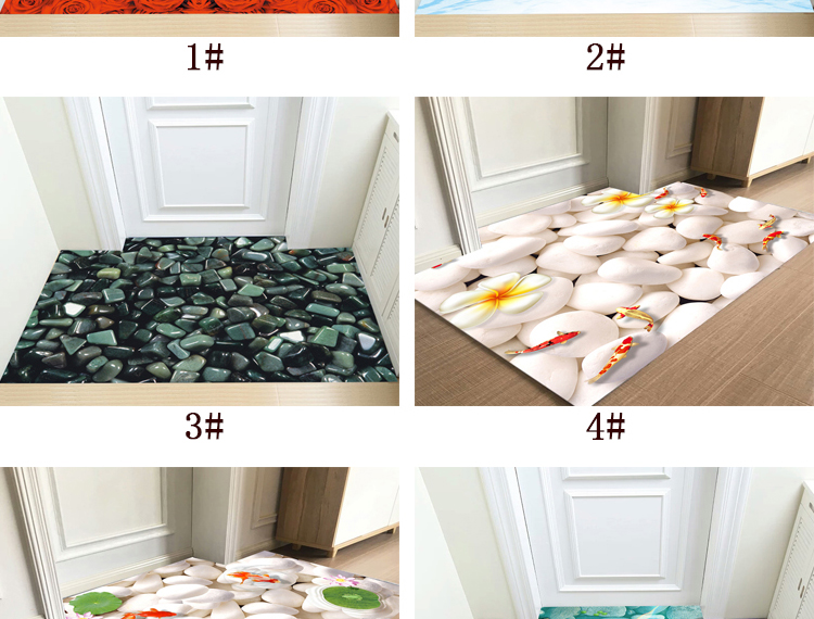 定制玻璃地垫钢化门口玻璃钢化脚垫脚踏垫门厅厨房入户门玄关垫轻奢风