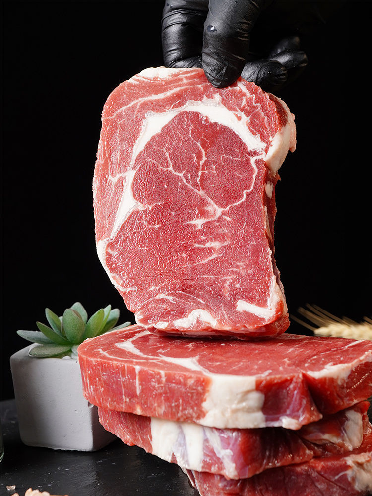 澳洲眼肉牛排原切整条雪花新鲜牛肉一整箱2斤装厚切3cm