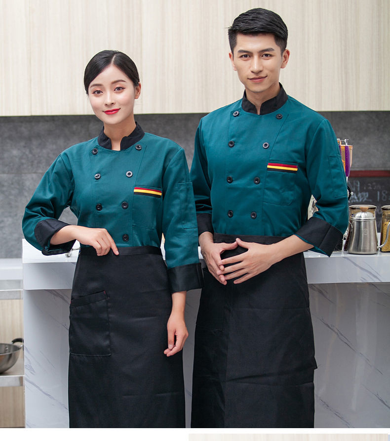 厨师服工作服长袖秋冬款酒店饭店餐饮厨师服短袖夏季厨房工衣透气sn