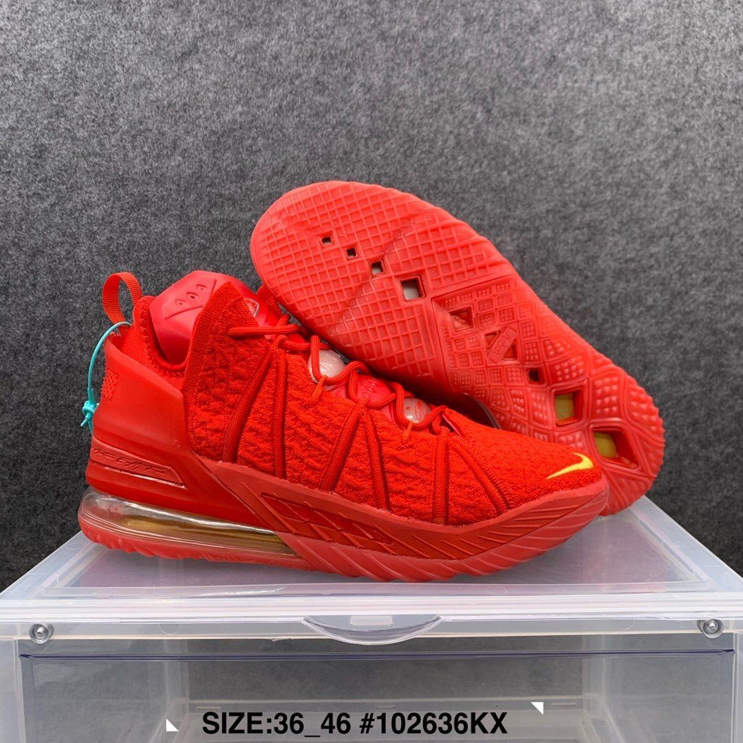 18中国玉气垫实战篮球鞋lbj18黑紫金中国红黑白彩虹运动鞋18代玉玺39