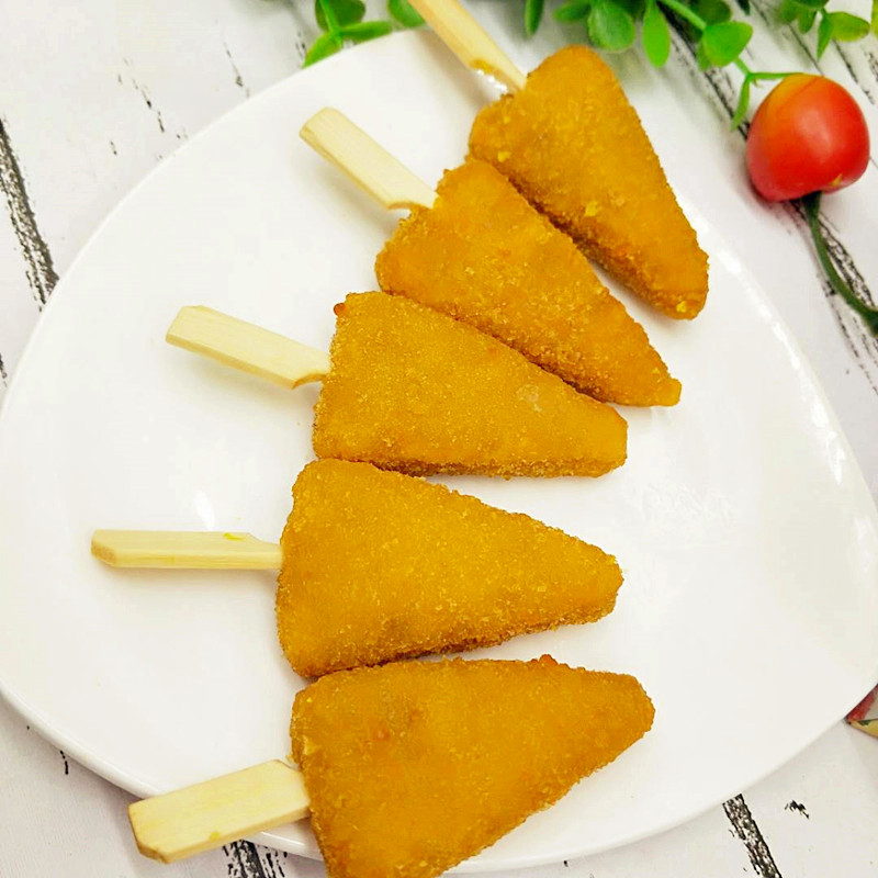 黄金鸡柳油炸小吃三角鸡柳黄金无骨鸡柳香酥鸡块迷你鸡肉串速冻半成品
