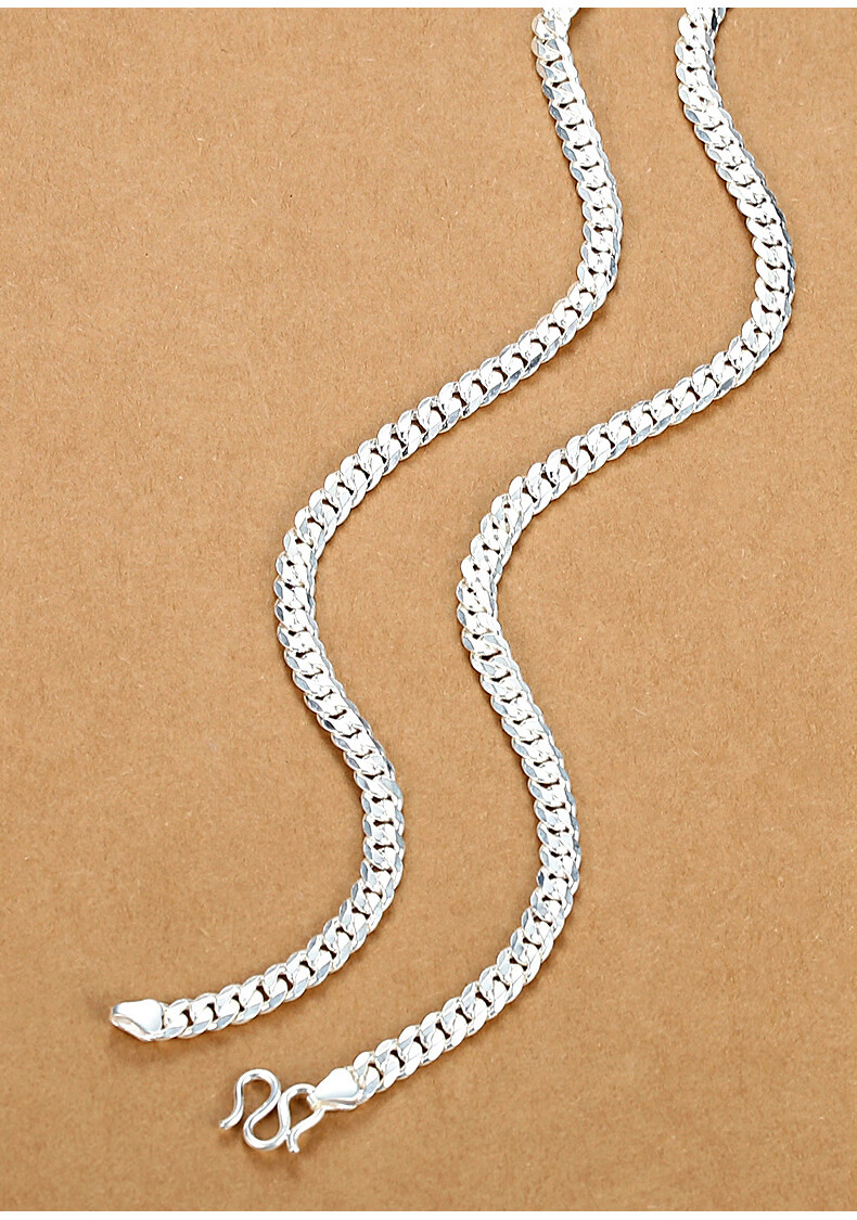 印森送证书990足银男士项链足银马鞭粗大长款潮霸气嘻哈hiphop街舞