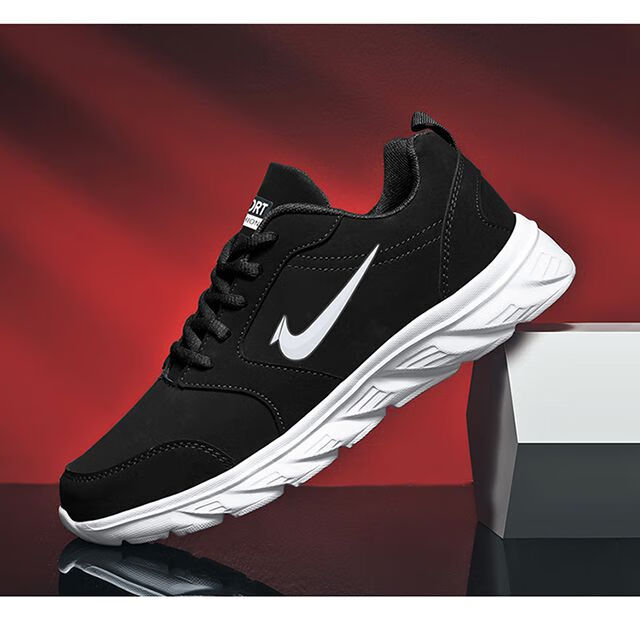 阿迪达斯 (adidas)大码男鞋春季新款潮流初中生透气运动休闲气垫跑步