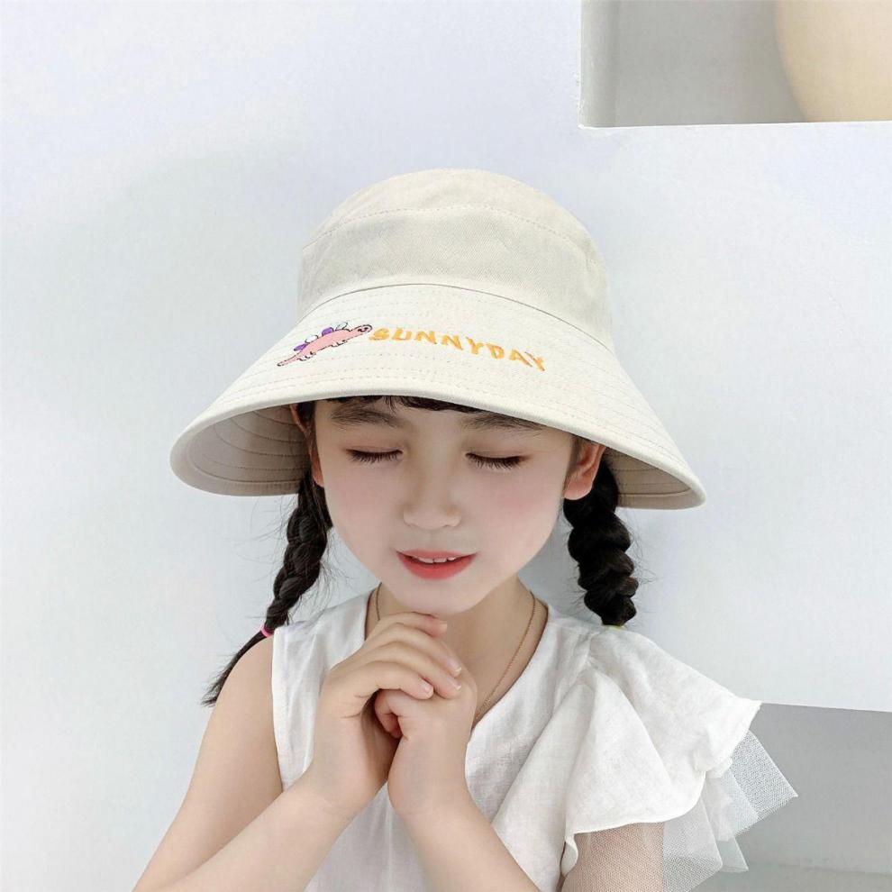 儿童遮阳帽312岁小女孩戴的女童夏季新款薄款帽子宝宝渔夫帽大檐太阳