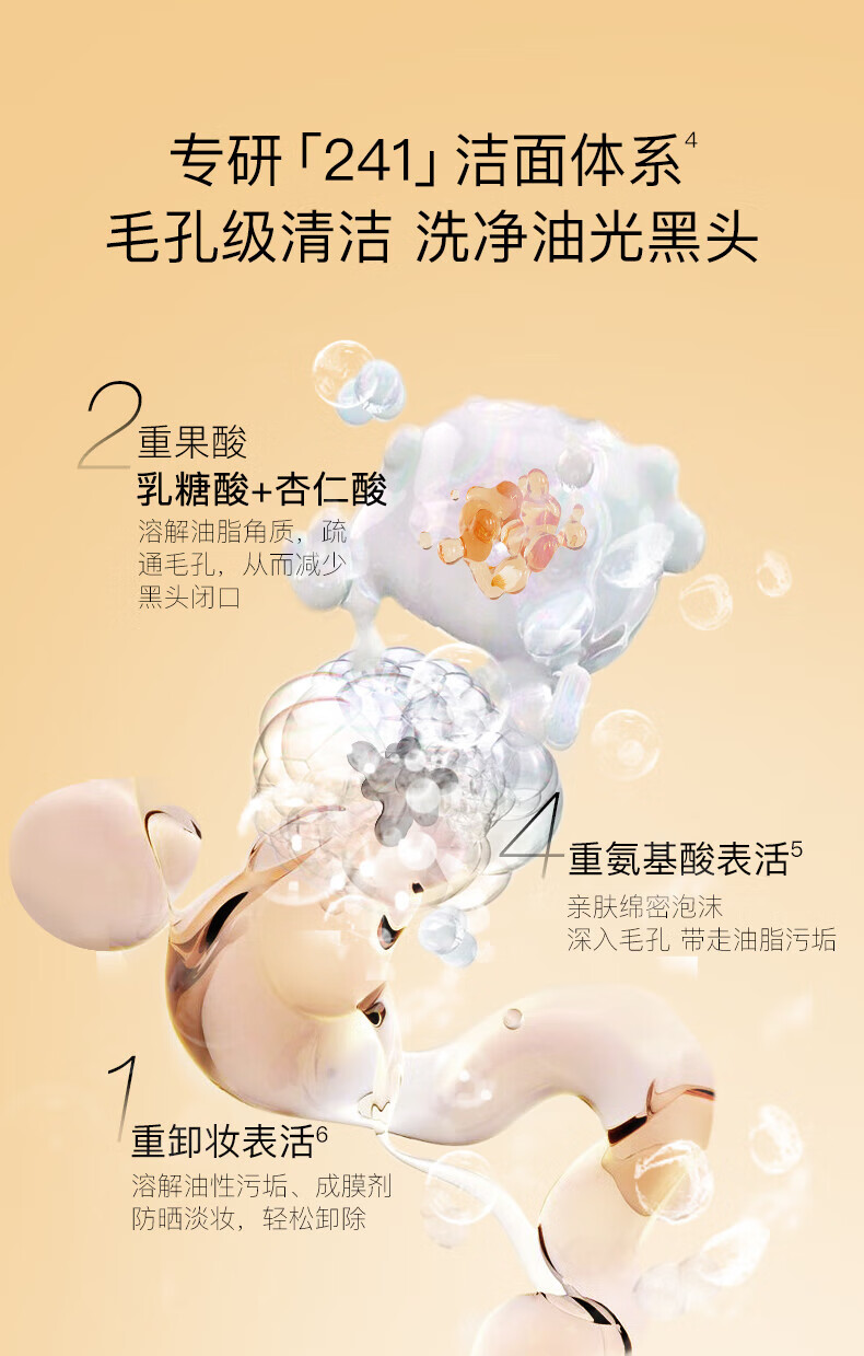 HomeFacialPro【鹦鹉梨专属】氨基酸毛孔净透洁面液 果酸洁面液138ml
