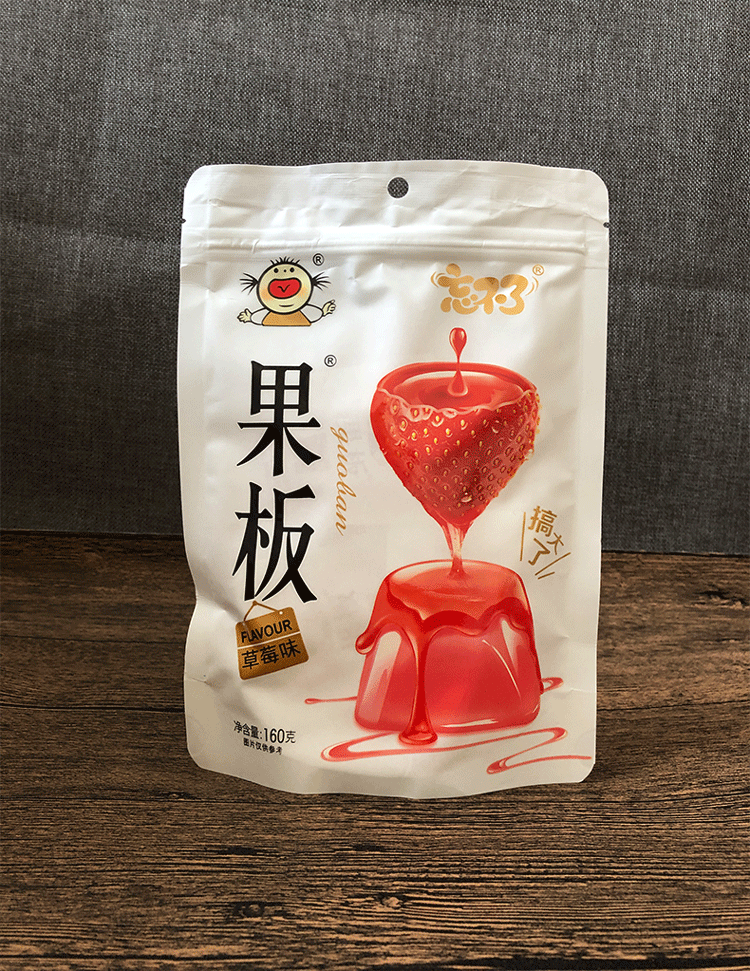 忘不了果板 160g 果冻 儿童零食组合装0脂肪果味型布丁果冻片 160gx6