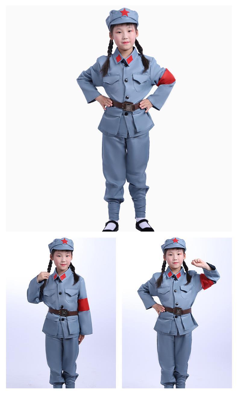 花音畔六一儿童节幼儿园小男孩装扮服装八路军衣服小红军演出服女孩