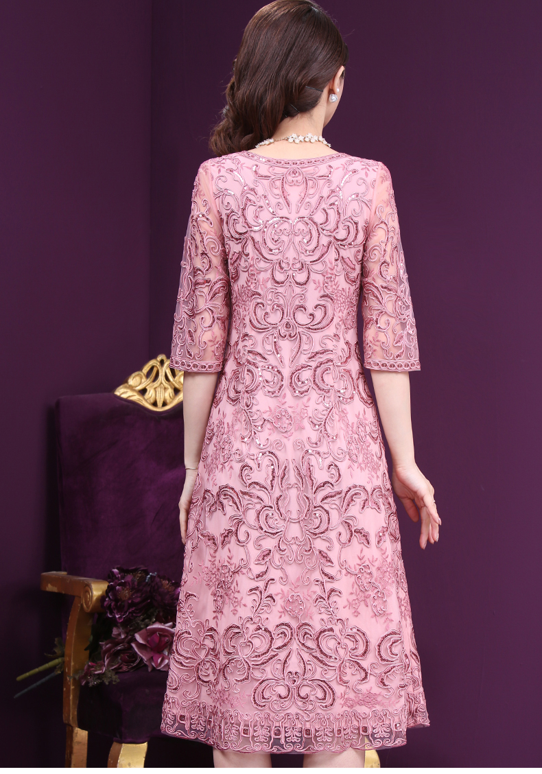 婚礼妈妈装高档礼服夏季女儿结婚出嫁婚宴妈妈服连衣裙夏年轻款气质喜