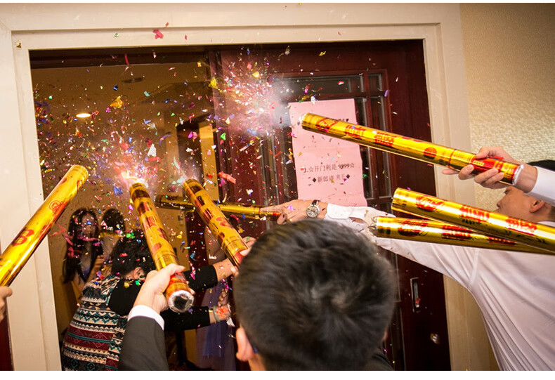 结婚婚庆用品创意礼花炮彩带庆典派对礼炮喜字花瓣礼宾花礼花筒