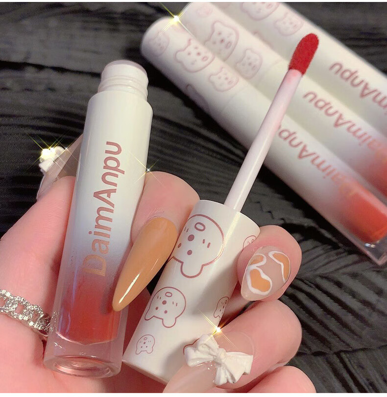 daimanpu呆萌熊镜面唇釉水光唇彩唇蜜玻璃口红女学生款d65a 03#【图片