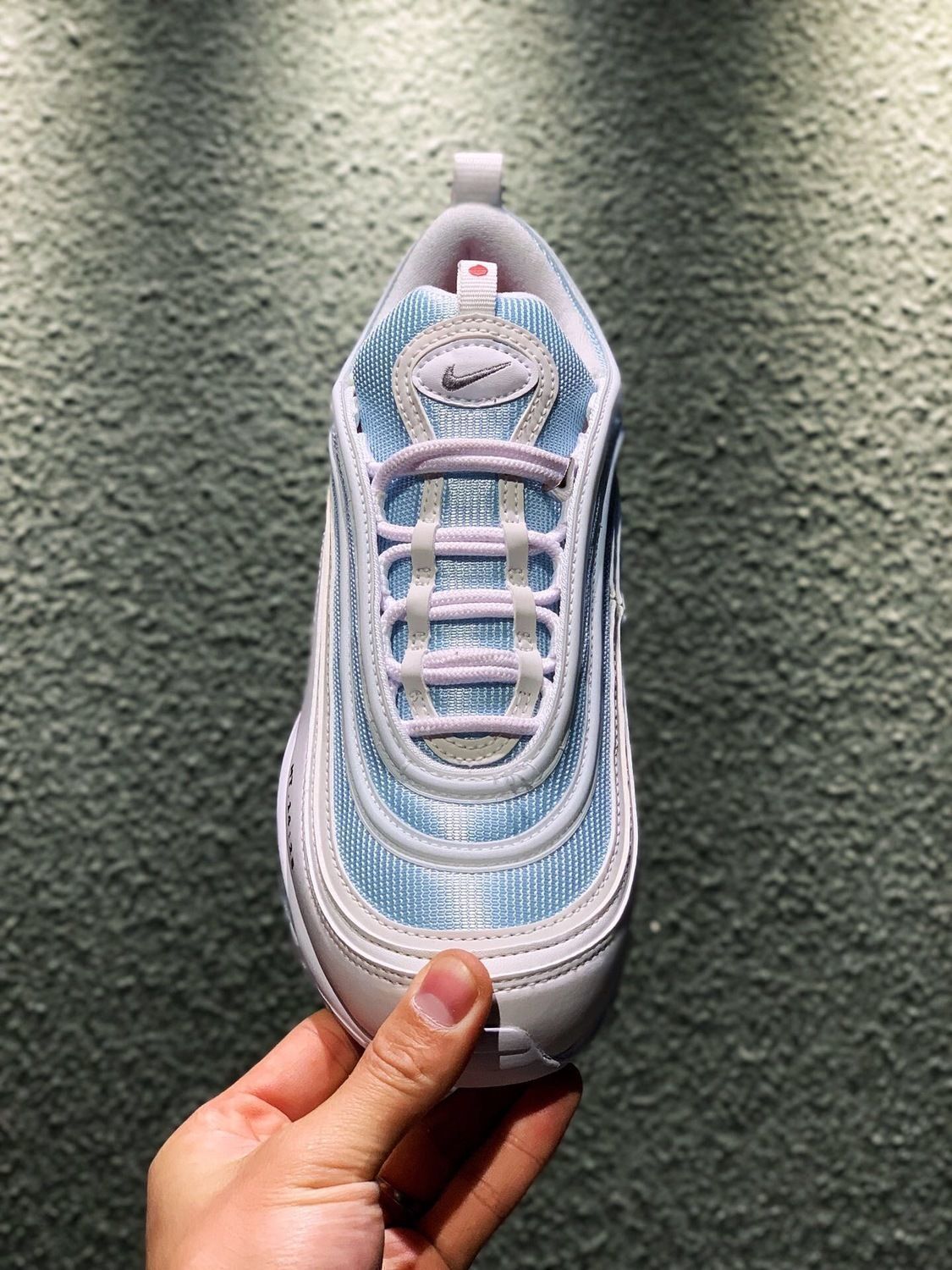 air max 97 耶稣圣水 恶魔撒旦血伦敦笑脸银头男女气垫跑步鞋 max 97