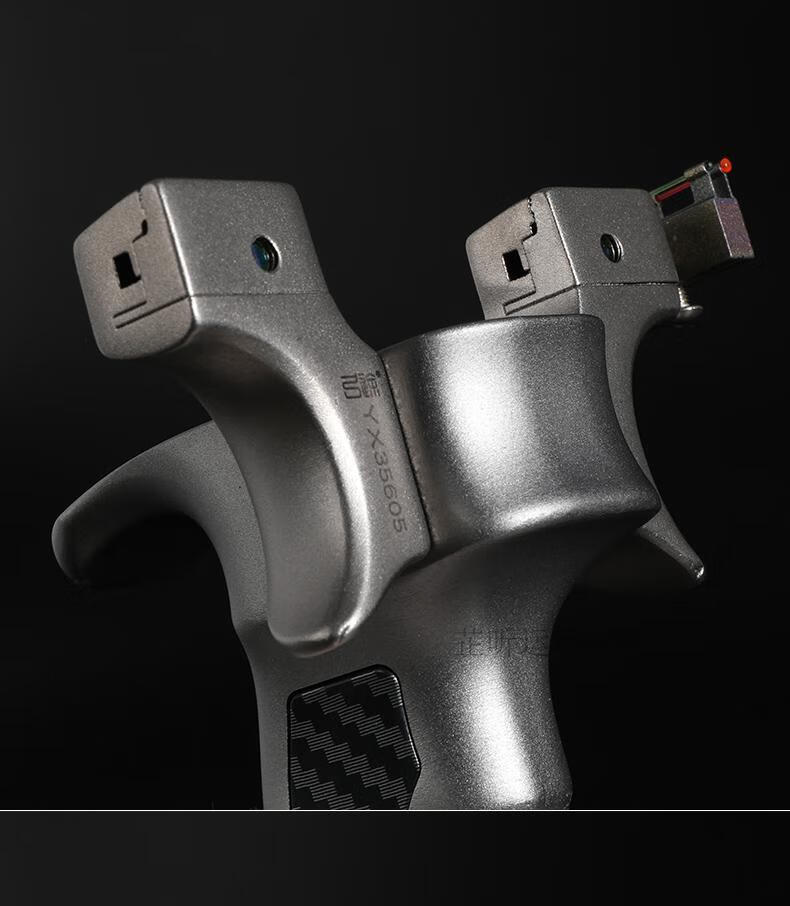 钛合金盖世英雄弹弓 盖世英雄弹弓快压扁皮440c不锈钢高精度免绑裸弹