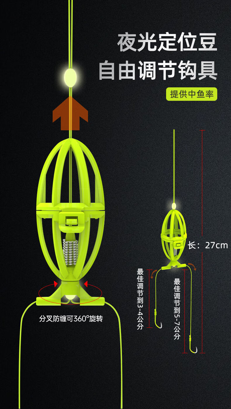 【狂拉鲢鳙】钓鲢鳙的专用钩手竿组水怪钓笼钩浮钓饵笼专用绑好新款子
