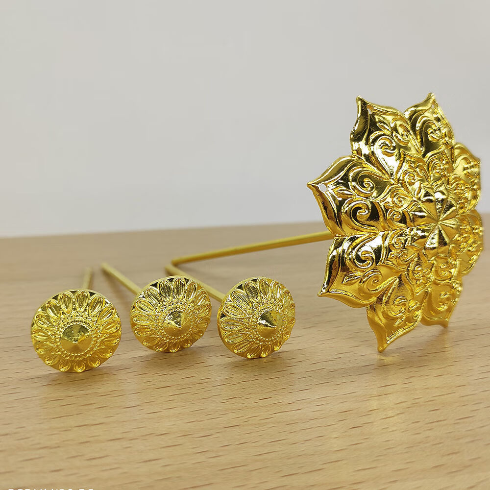 liyan傣族发钗四4件套云南民族风服装配饰发簪饰品泰式节节日头饰dd