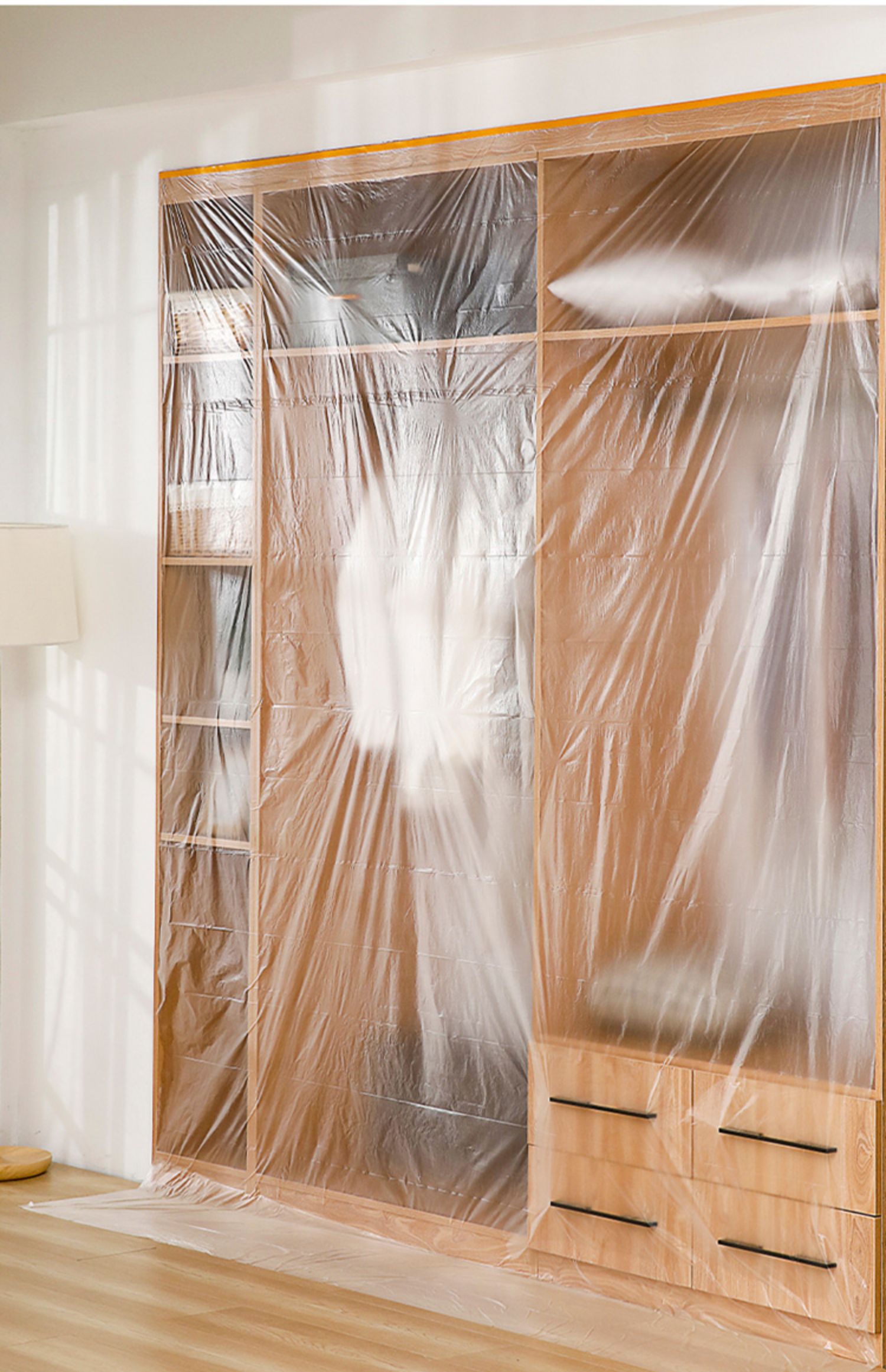 日本一次性家具防尘罩塑料膜装修沙发家用遮盖布床罩防灰尘保护膜无