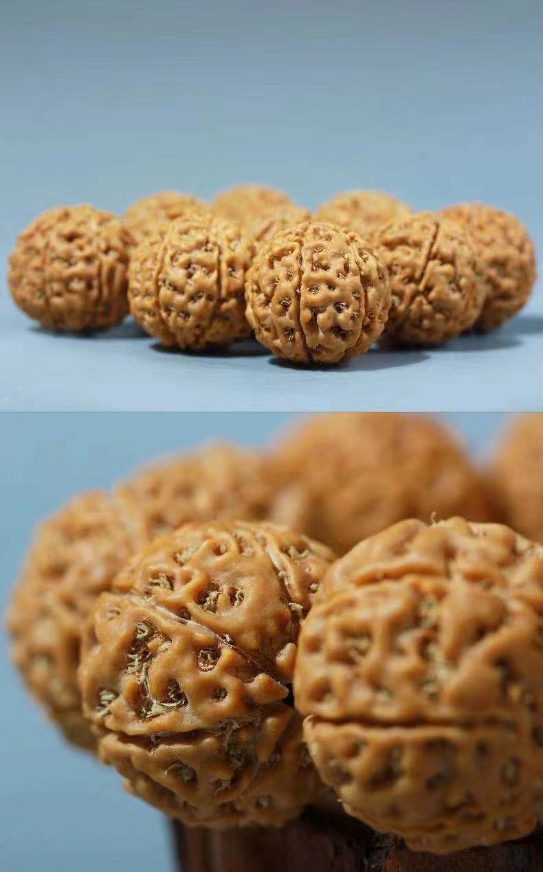 大金刚菩提手串原籽满肉6六7七8八瓣黄皮蜂窝印尼金刚菩提子男士 九瓣