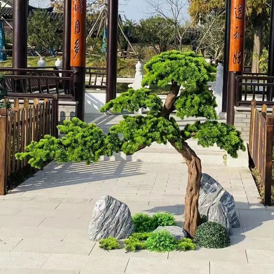 【精品绿植】仿真松树迎客松造型松树假松树商场酒店客厅会所造景室内