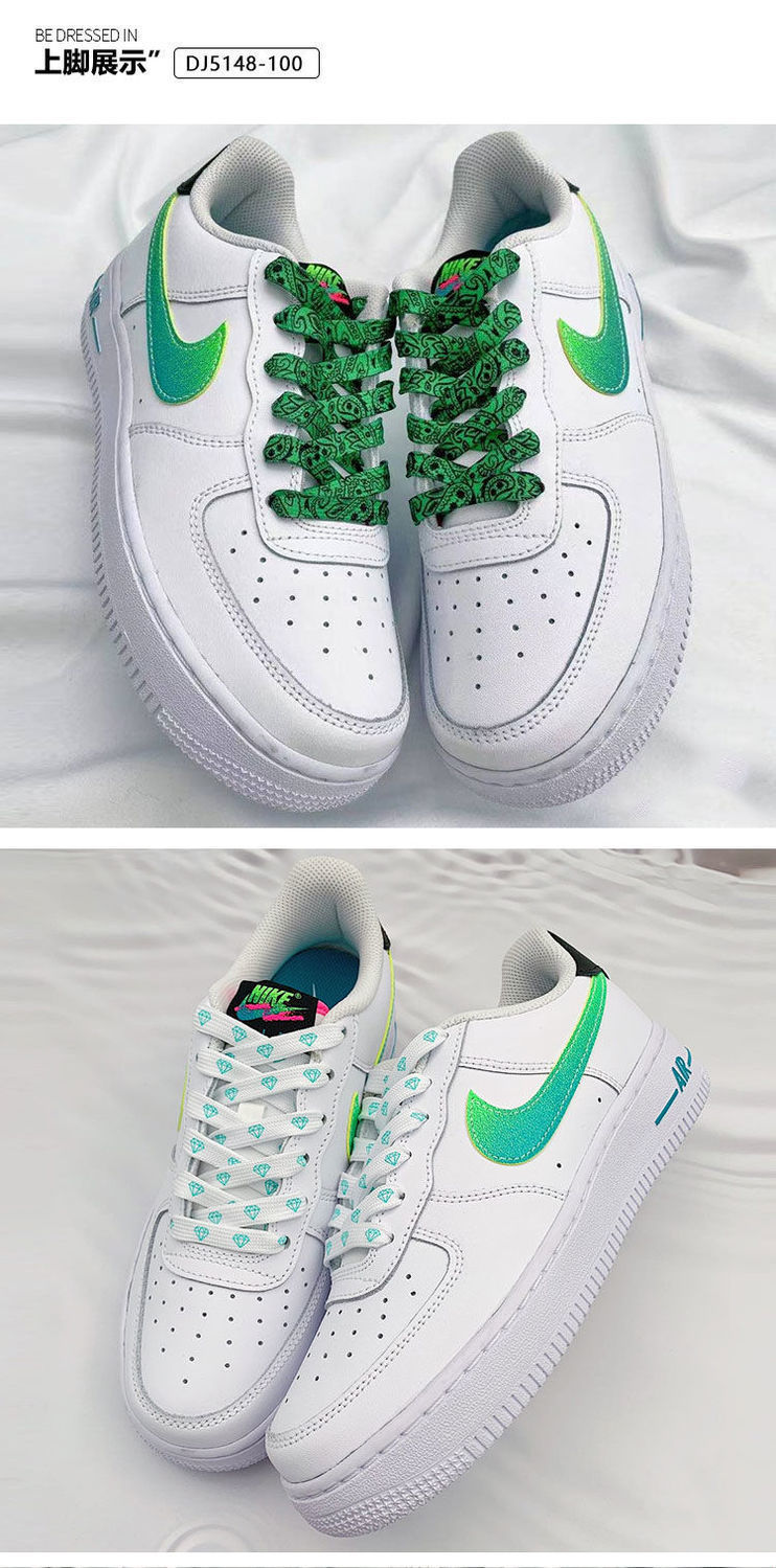 1lowaf1lv8荧光绿白绿黑男女运动板鞋dj5148100dj514810036