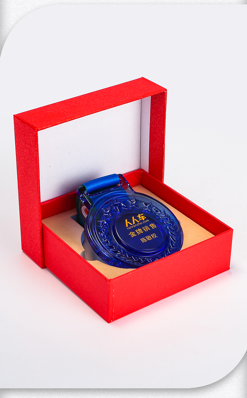 金镶玉琉璃奖牌定制马拉松儿童挂牌定做篮球足球比赛员工颁奖02