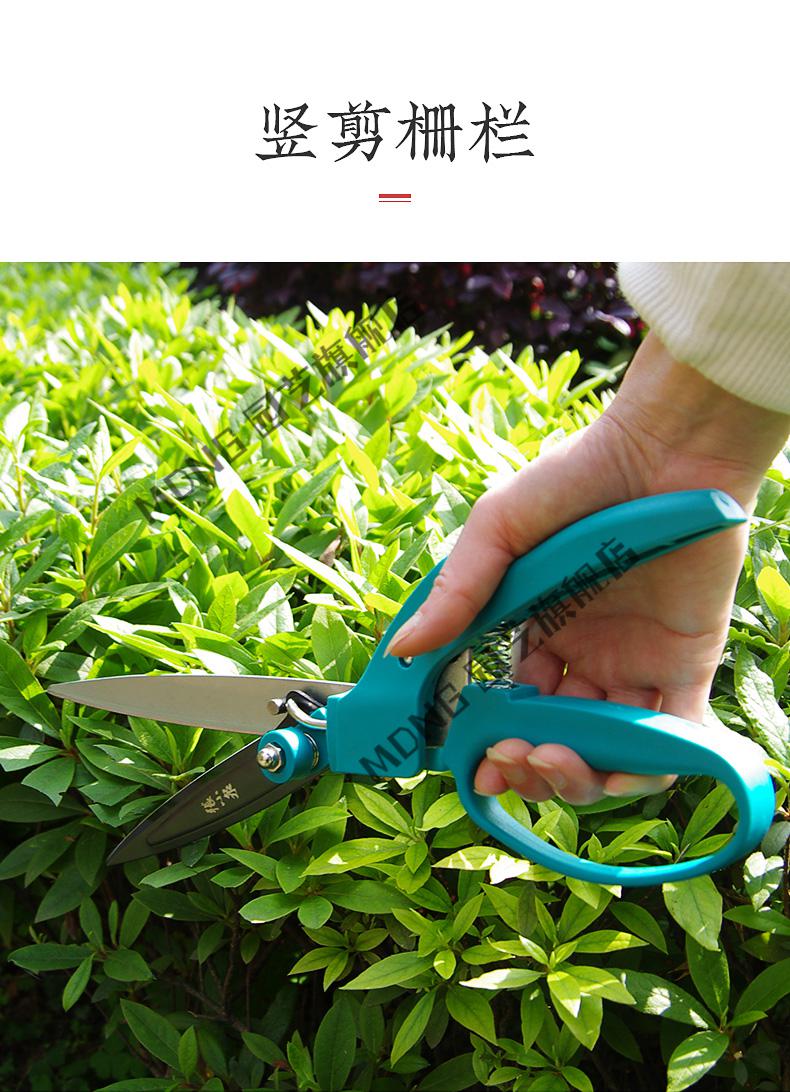 绿化剪刀草坪剪草刀家用园林修枝修花草剪绿化割草盆景花艺剪刀mdng