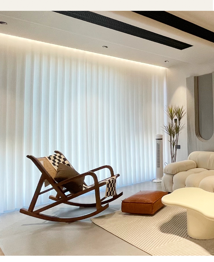 2022新款电动窗帘梦幻帘网红垂直竖百叶窗帘客厅卧室阳台遮光哈纳斯帘