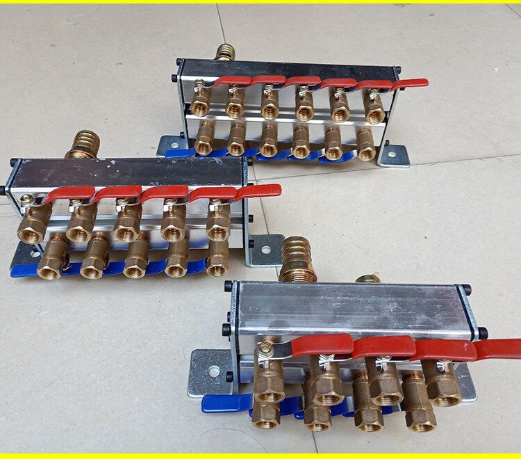 注塑机水排注塑机冷却水位水排分流器散热器分水器分水排定制金色单排