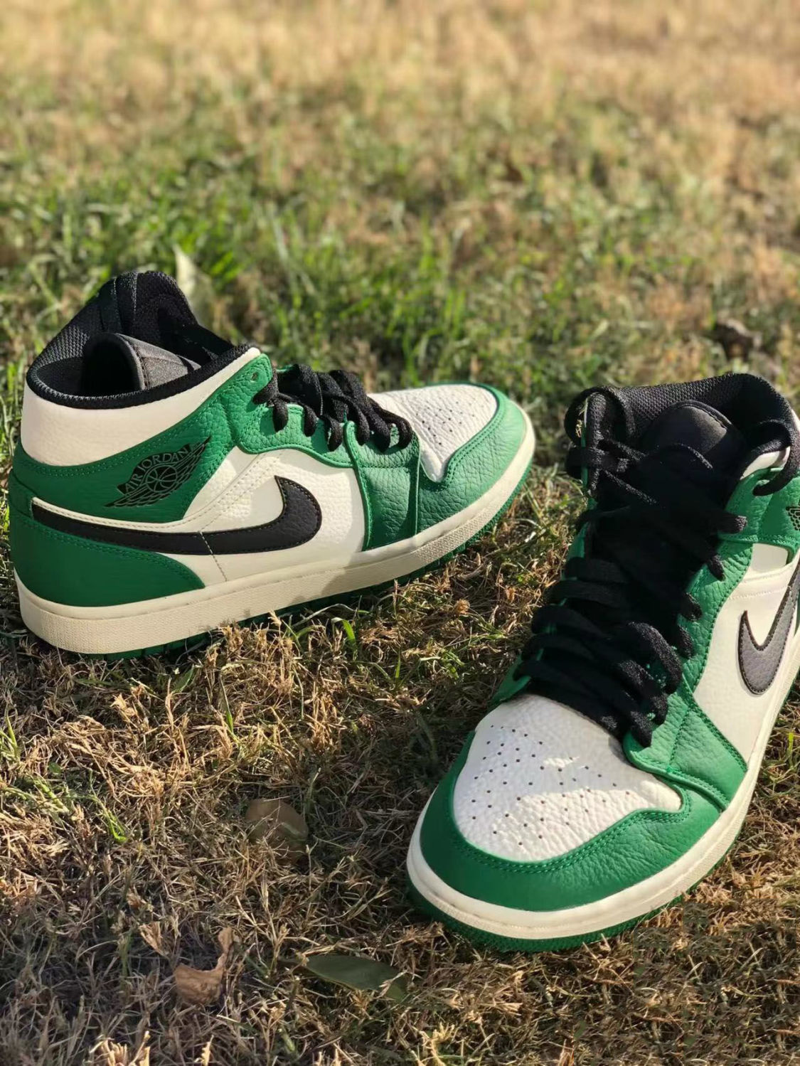 高品质 aj 乔 凯尔特人 白绿脚趾 男女同款 运动休闲百搭篮球鞋 白绿