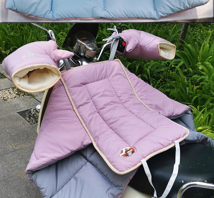 eblee 电动车挡风棉分体冬季挡风棉被双面防水加厚护膝保暖踏板摩托