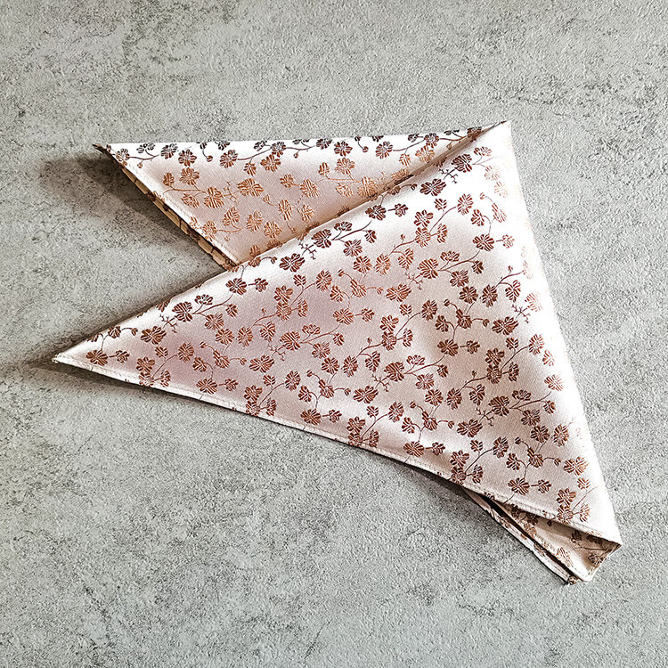 英国真丝口袋巾新郎结婚纯色方巾多色手工卷边1号纯白色