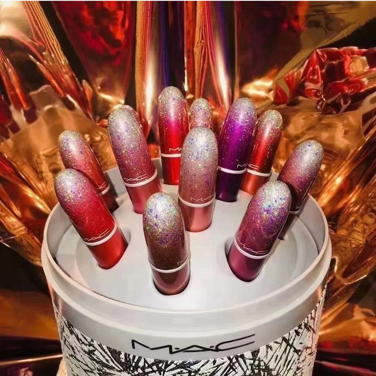【圣诞节礼物】限定现mac2020烟火圣诞限量版口红套装12支mini唇膏