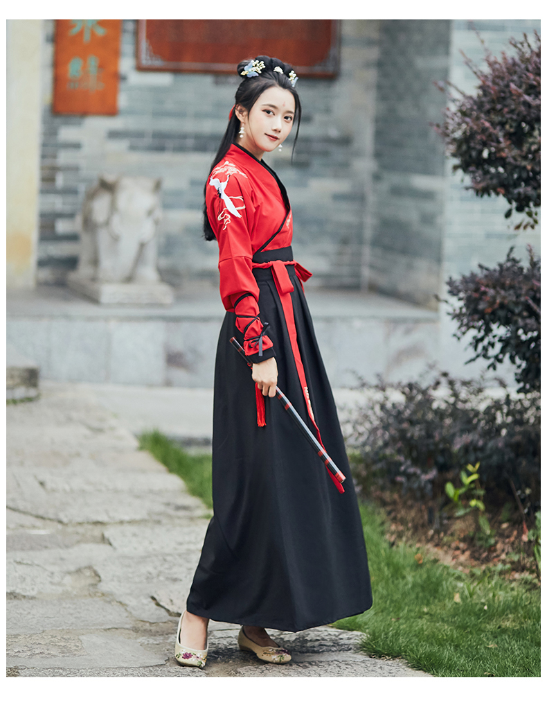 女侠古装侠女汉服女侠客风黑色中国风学生日常交领魏晋