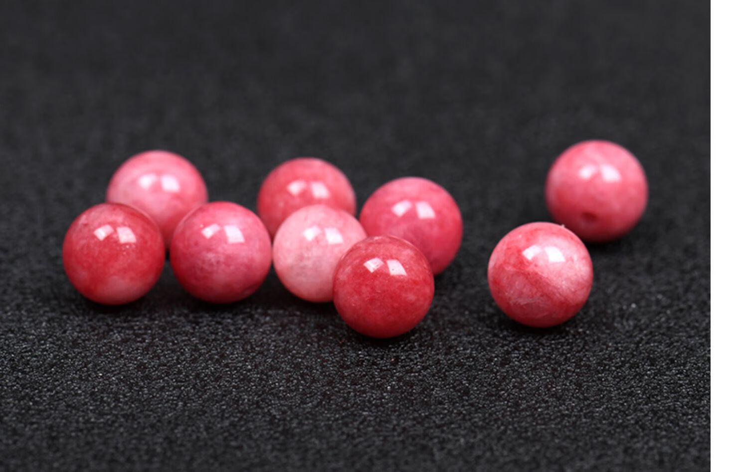 红纹石玉髓散珠子半成品红色石英岩质玉髓串珠diy手工配件优选4毫米90