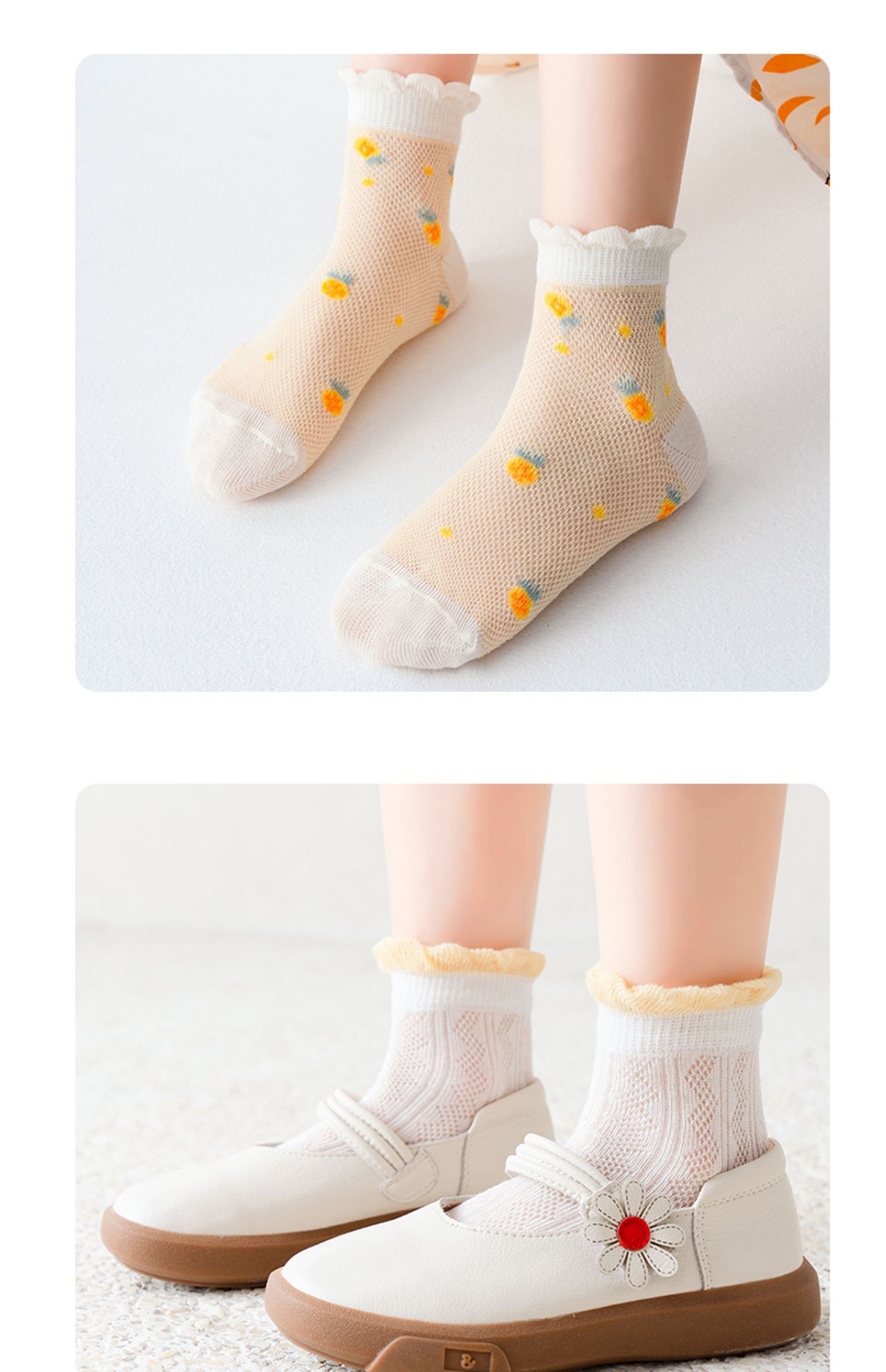 旗舰捡漏迪士尼联名女童袜子棉春夏季薄款网眼短袜女孩中大儿童公主