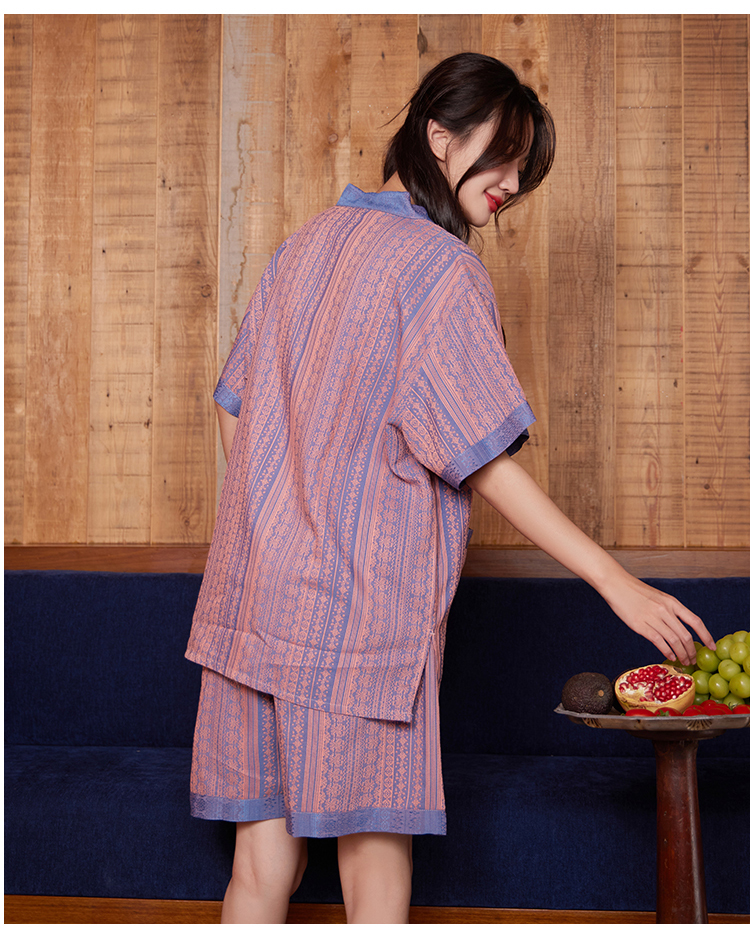 汗蒸服女纯棉高档汗蒸服女纯棉全棉情侣装男士加肥大码泰式桑拿服浴服