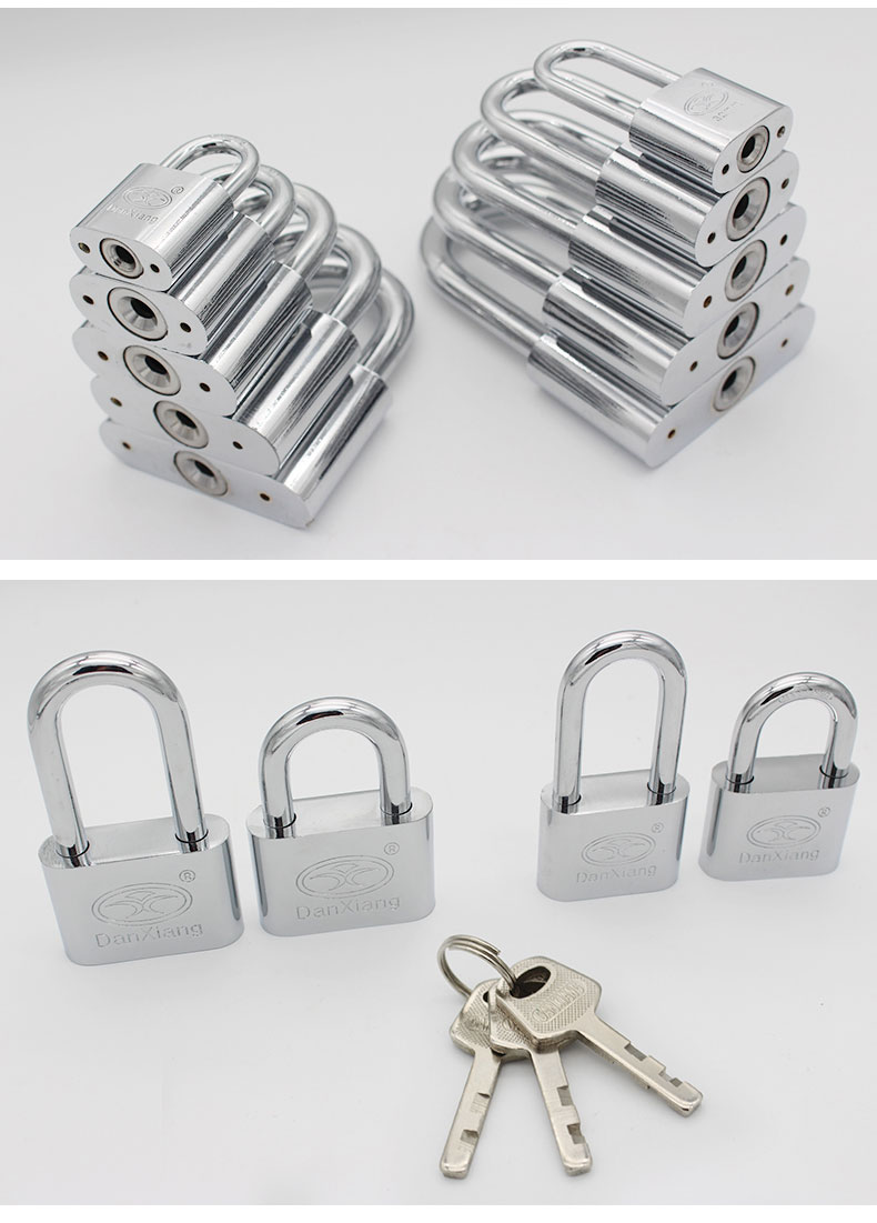 大门挂锁防盗锁小挂锁子家用仿不锈钢锁头柜子防水防锈通开锁房门 70