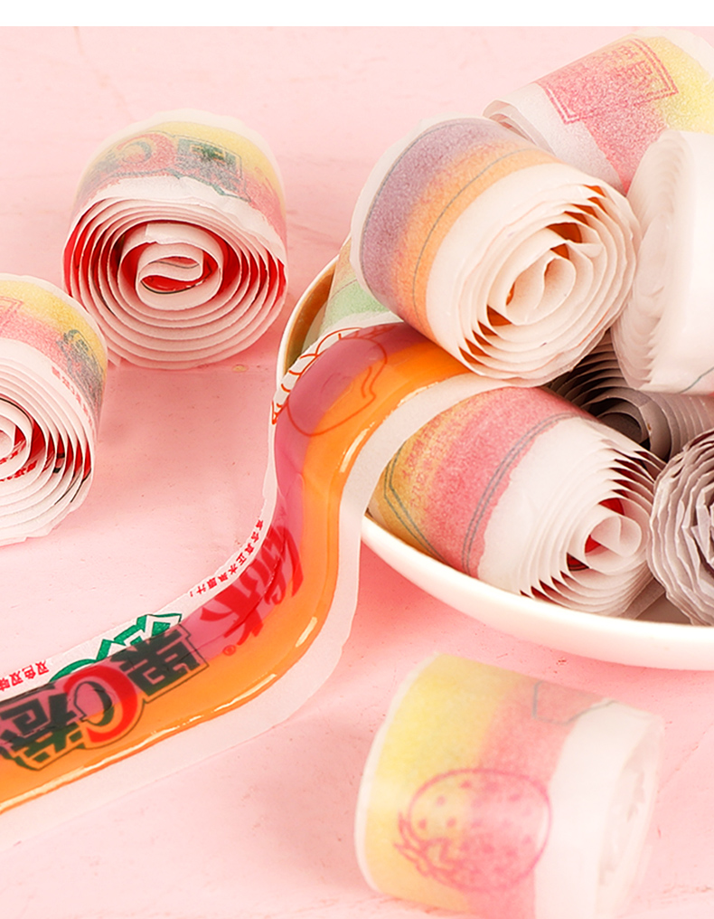 优卡果c卷软糖果汁卷儿童混合水果味纸卷糖果零食小包装散装批发 【每