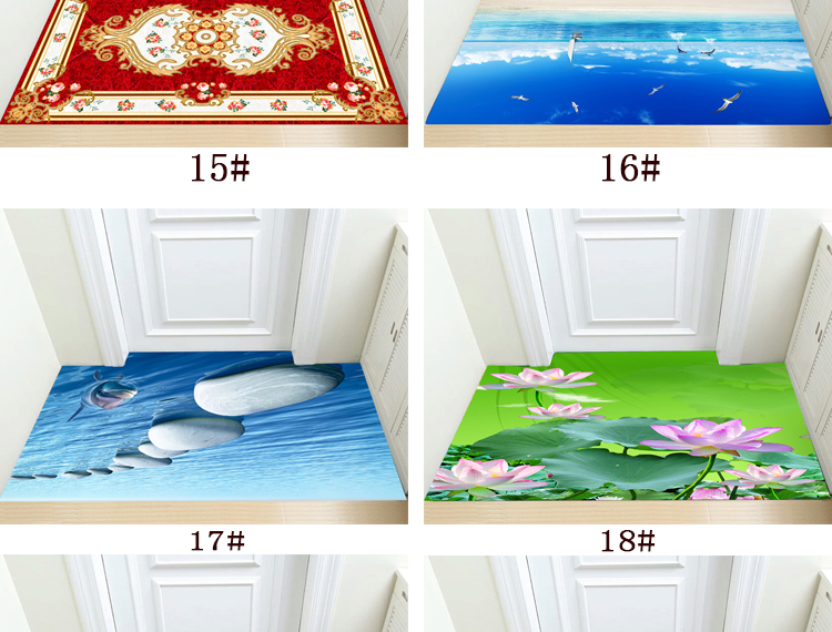 定制玻璃地垫钢化门口玻璃钢化脚垫脚踏垫门厅厨房入户门玄关垫轻奢风