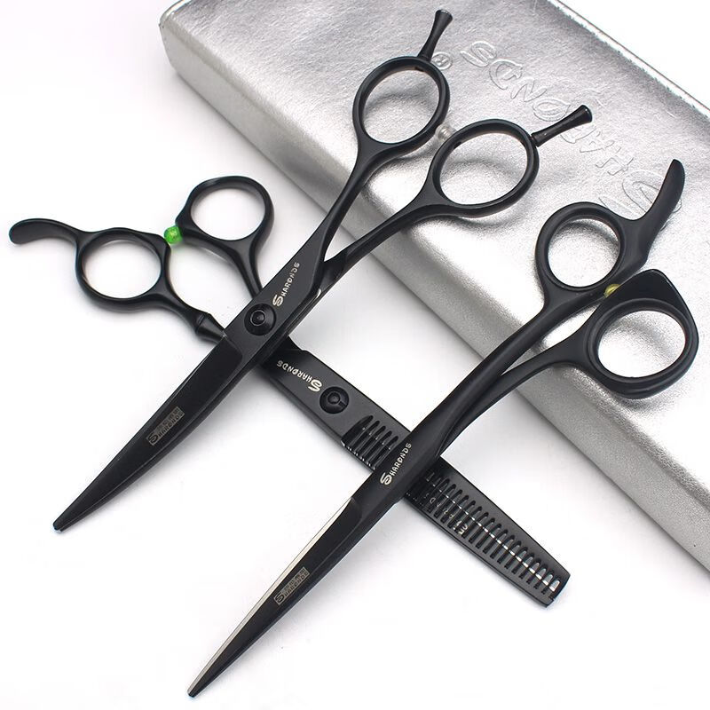 5寸平剪牙剪翘剪理发剪刀套装打薄剪碎发牙剪男女通用 6.