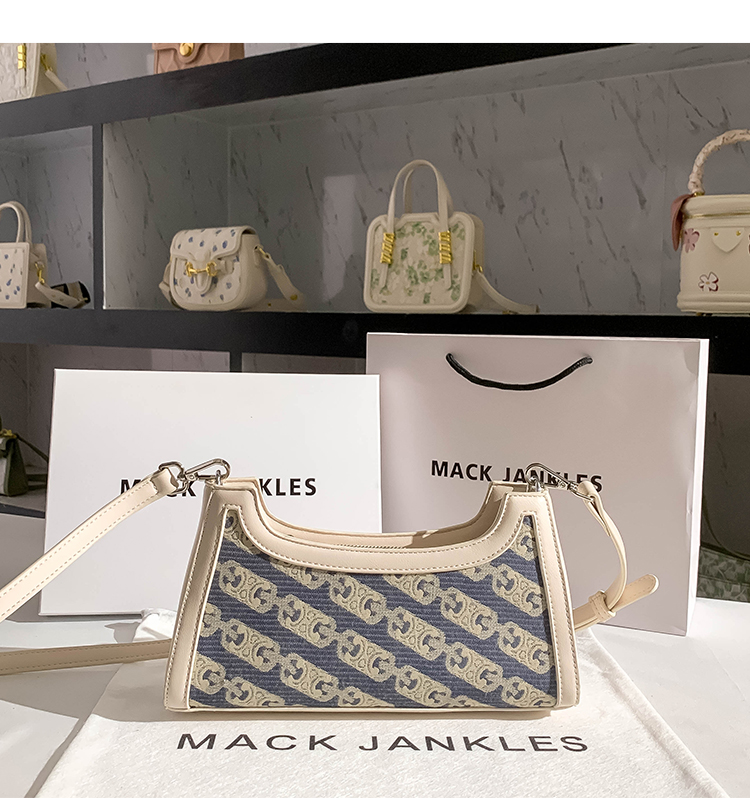 mack jankles小众设计牛仔布法棍包女夏高级感单肩腋下包 .
